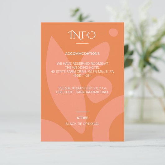 Moderne Kleuren Collage, Accommodatie Informatiekaartje (Staand voorkant)