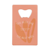 Moderne Kleuren Collage Beste Man Gift Creditkaart Flessenopener (Voorkant)