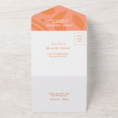 Moderne Kleuren Collage Bruiloft All In One Uitnodiging (Buitenkant)