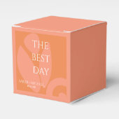 Moderne Kleuren Collage Bruiloft Bedankdoosjes (Voorkant Zijde)