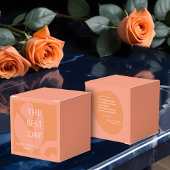 Moderne Kleuren Collage Bruiloft Bedankdoosjes