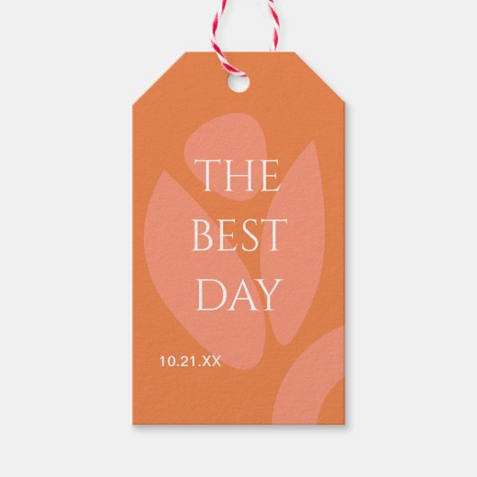 Moderne Kleuren Collage Bruiloft Cadeaulabel (Voorkant)