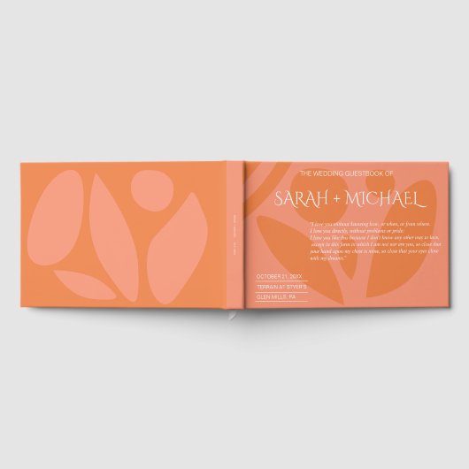 Moderne Kleuren Collage Bruiloft Liefde Quote Gastenboek (Volledig)