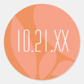 Moderne Kleuren Collage Bruiloft Ronde Sticker (Voorkant)