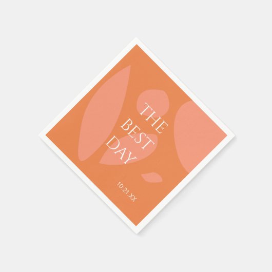 Moderne Kleuren Collage Bruiloft Servet (Hoek)