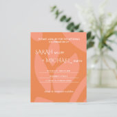 Moderne Kleuren Collage Budget Bruiloft Uitnodigin (Staand voorkant)