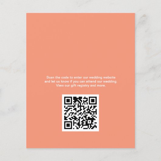 Moderne Kleuren Collage Budget Bruiloft Uitnodigin (Achterkant)