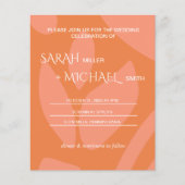 Moderne Kleuren Collage Budget Bruiloft Uitnodigin (Voorkant)