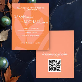 Moderne Kleuren Collage Budget Bruiloft Uitnodigin