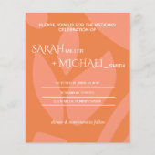 Moderne Kleuren Collage Budget Bruiloft Uitnodigin Flyer (Voorkant)