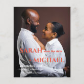 Moderne Kleuren Collage Budget Save The Date Flyer (Voorkant)