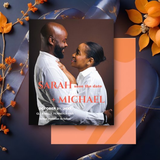 Moderne Kleuren Collage Budget Save The Date Flyer