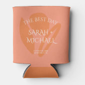 Moderne Kleuren Collage Huwelijkscadeau Blikjeskoeler (Voorkant)