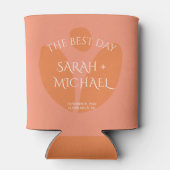 Moderne Kleuren Collage Huwelijkscadeau Blikjeskoeler (Achterkant)