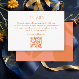 Moderne Kleuren Collage, Huwelijksdetails Informatiekaartje