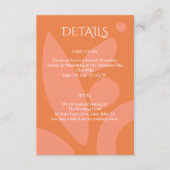Moderne Kleuren Collage, Huwelijksdetails Informatiekaartje (Voorkant)