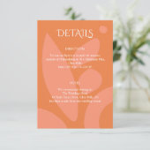 Moderne Kleuren Collage, Huwelijksdetails Informatiekaartje (Staand voorkant)