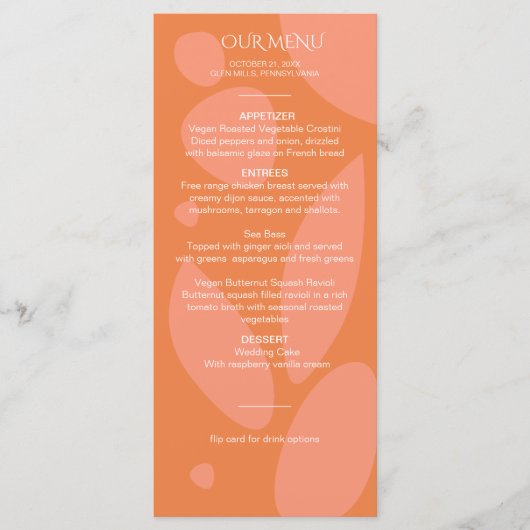 Moderne Kleuren Collage Menu (Voorkant)