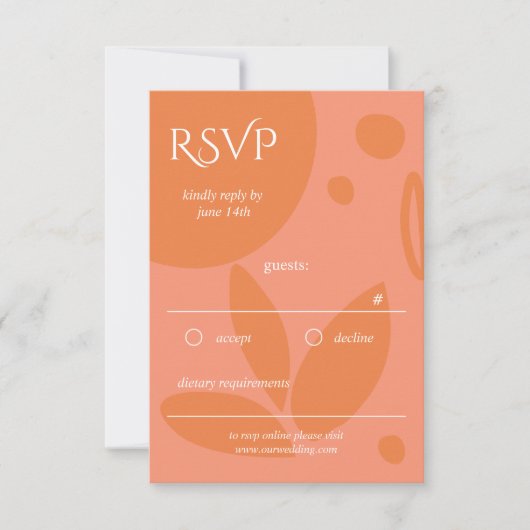 Moderne Kleuren Collage RSVP Kaartje (Voorkant)
