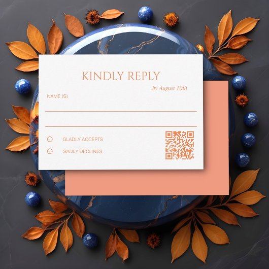 Moderne Kleuren Collage RSVP Kaartje