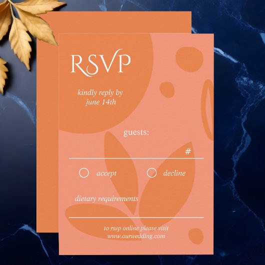 Moderne Kleuren Collage RSVP Kaartje