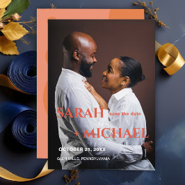 Moderne Kleuren Collage Save The Date