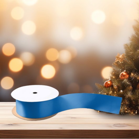 Moderne Kleuren - Donkerblauw Sky Satijnen Lint