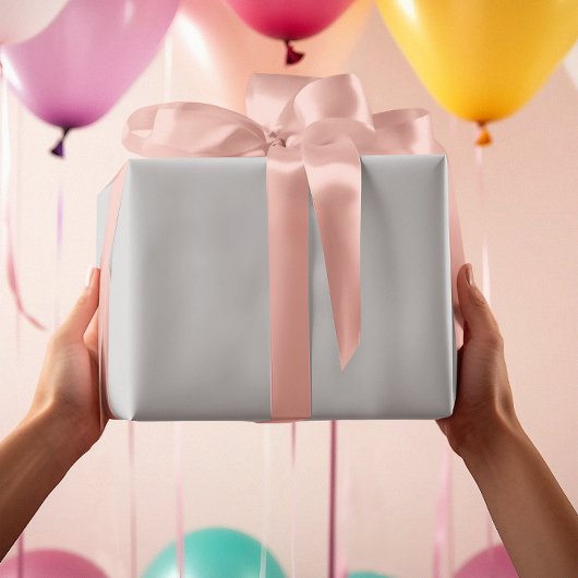 Moderne Kleuren - Eenvoudig Grijs Verpakkend Docum Cadeaupapier