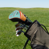 Moderne Kleuren Golfer Monogram Golfheadcover (Insitu)