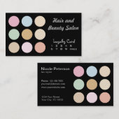 moderne kleuren met fijne pastel - Loyalty-kaart Klantenkaartje (Voorkant / Achterkant)