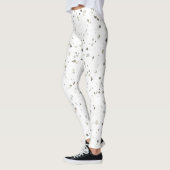 Moderne kleuren Terrazzo-patroon Leggings (Links)