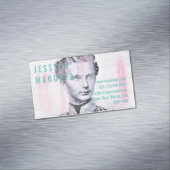 Moderne kleuren visitekaartje magneet (Voorbeeld)