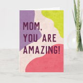 Moderne kleurenblob feestdagen kaart (Voorkant)