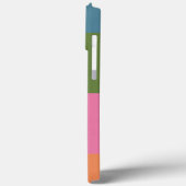 Moderne kleurenblok 3 met aangepaste naam Case-Mate iPhone case (Achterkant / Links)