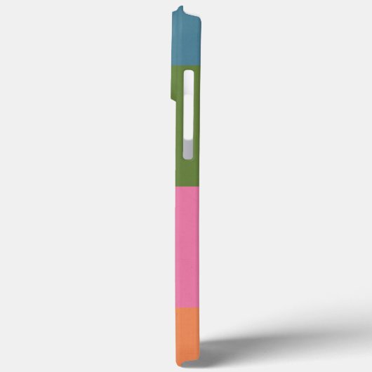 Moderne kleurenblok 3 met aangepaste naam Case-Mate iPhone case (Achterkant / Links)