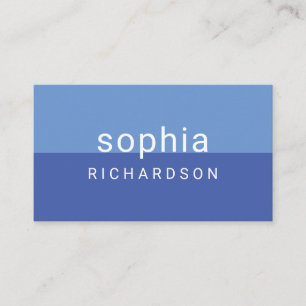 Moderne kleurenblok   Blauw Visitekaartje