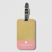 Moderne kleurenblok met bovenschaal bagagelabel (Voorkant (verticaal))