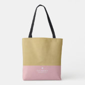 Moderne kleurenblok met bovenschaal tote bag (Achterkant)