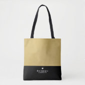 Moderne kleurenblok met bovenschaal tote bag (Voorkant)