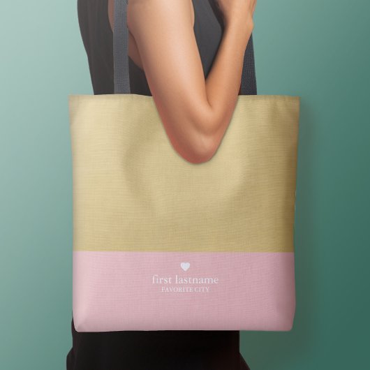 Moderne kleurenblok met bovenschaal tote bag