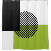Moderne kleurenblok met ronde cirkel, lichtgroen z douchegordijn (Voorkant)