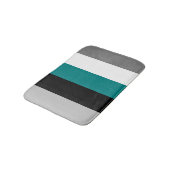 Moderne kleurenblok Stripes Blauwgroen blauw grijs Badmat (Gekanteld)