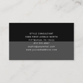 Moderne kleurenblok | Zwart-donkergrijs Visitekaartje (Achterkant)