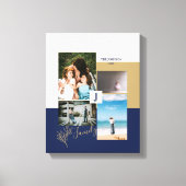 Moderne kleurenblokfamilie foto collage Canvas Pri (Voorkant)