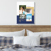 Moderne kleurenblokfamilie foto collage Canvas Pri Afdruk (Insitu (Slaapkamer))