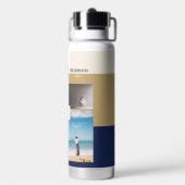 Moderne kleurenblokfamilie foto-inkuilwatt waterfles (Achterkant)