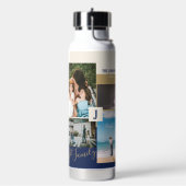 Moderne kleurenblokfamilie foto-inkuilwatt waterfles (Links)