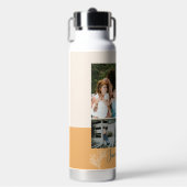 Moderne kleurenblokfamilie fotocollage waterfles (Voorkant)