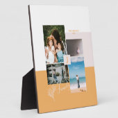 Moderne kleurenblokfamilie Gift Photo Collage Fotoplaat (Zijkant)