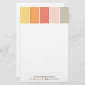 Moderne kleurenblokken briefpapier (Voorkant / Achterkant)